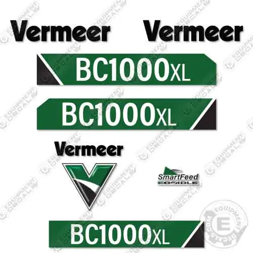 Fits Vermeer Bc 1000 Xl New Style Decal Kit 1
