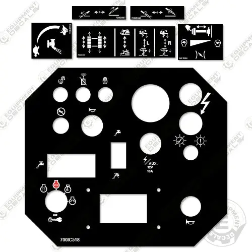 Fits Vermeer D 7X11 Decal Kit (Control Stickers Only) Horizontal Directional Drill 1