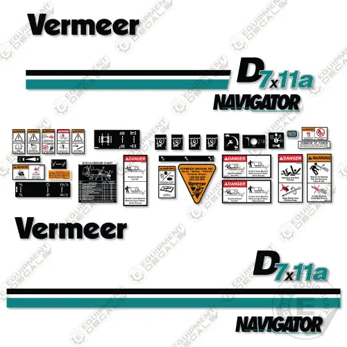 Fits Vermeer D7x11a Decal Kit Horizontal Directional Drill 1