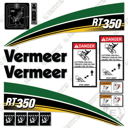 Fits Vermeer Rt 350 Trencher Decal Kit 1