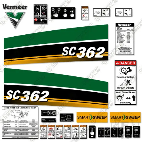 Fits Vermeer Sc362 Decal Kit Stump Grinder 1