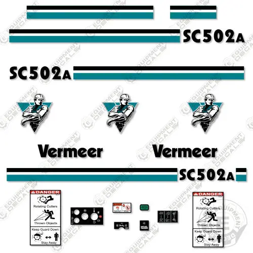 Fits Vermeer Sc502a Decal Kit Stump Grinder 1