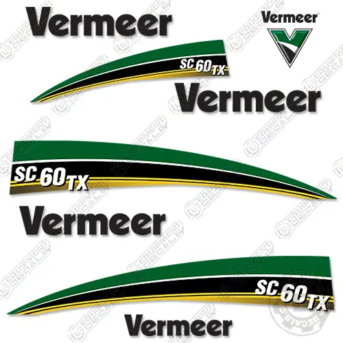 Fits Vermeer Sc60tx Stump Grinder Decal Kit 1