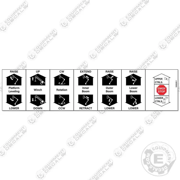 Fits Versalift Controls Vst-40Si Decal Kit 1