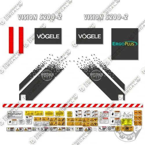 Fits Vogele Vision 5200-2 Decal Kit Asphalt Paver 1