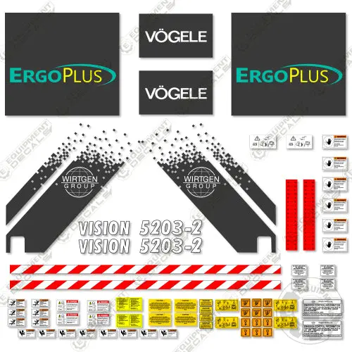 Fits Vogele 5203-2 Decal Kit Cold Plainer 1