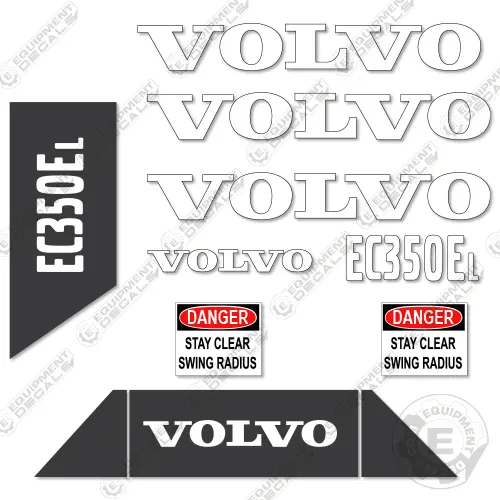 Fits Volvo Ec350el Decal Kit Excavator 1