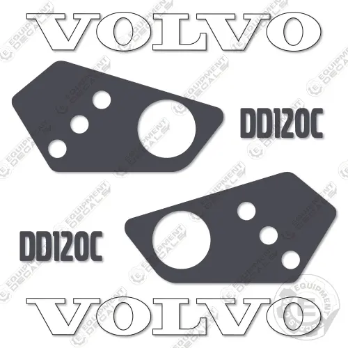 Fits Volvo Dd120c Decal Kit Asphalt Compactor 1