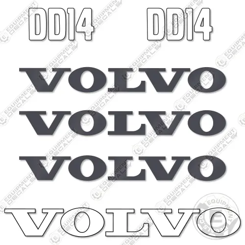 Fits Volvo Dd14 Decal Kit Soil Compactor Roller 1
