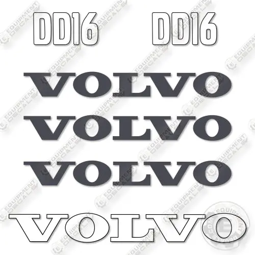 Fits Volvo Dd16 Decal Kit Soil Compactor Roller 1