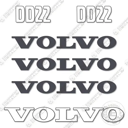 Fits Volvo Dd22 Decal Kit Soil Compactor Roller 1