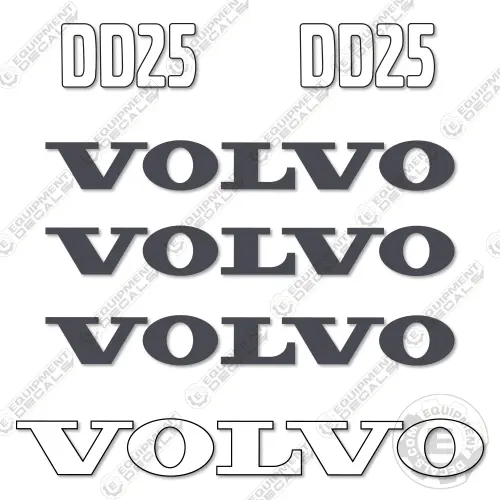 Fits Volvo Dd25 Decal Kit Soil Compactor Roller 1