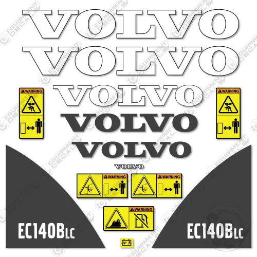 Fits Volvo Ec140blc Decal Kit Excavator 1