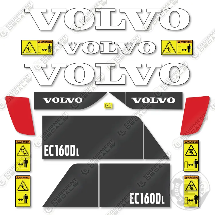Fits Volvo Ec160dl Decal Kit Excavator 1