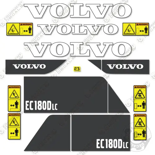 Fits Volvo Ec180dlc Decal Kit Excavator 1
