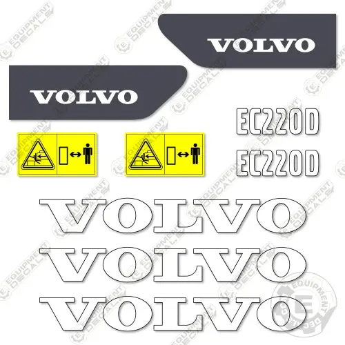 Fits Volvo Ec220d Decal Kit Hydraulic Excavator 1