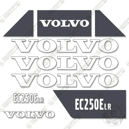 Fits Volvo Ec250e Lr Decal Kit Hydraulic Excavator 1