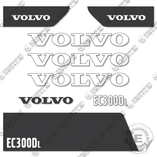 Fits Volvo Ec300dl Decal Kit Excavator 1