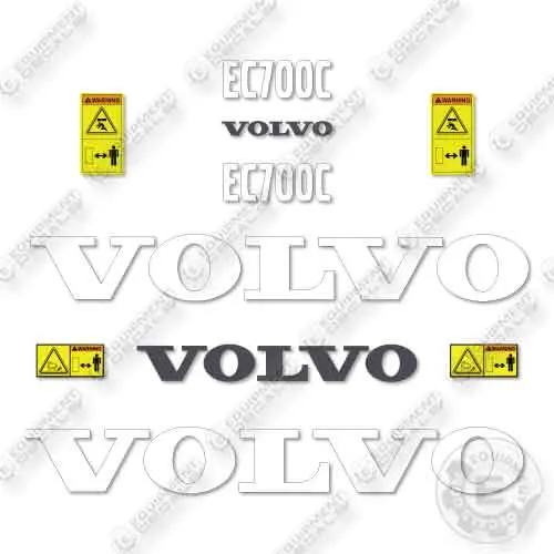 Fits Volvo Ec700c Decal Kit Excavator 1
