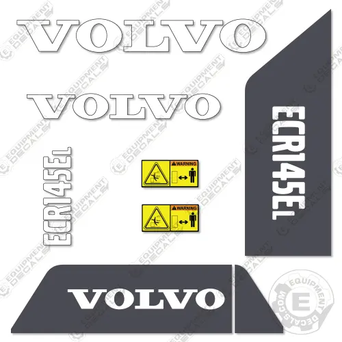 Fits Volvo Ecr145el Decal Kit Excavator 1