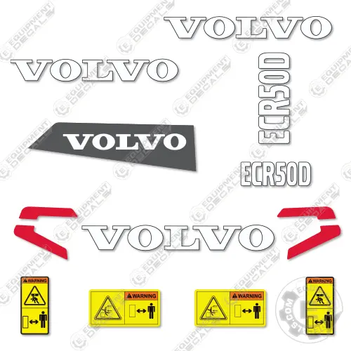 Fits Volvo Ecr50d Decal Kit Mini Excavator 1