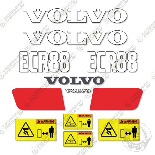 Fits Volvo Ecr88 Decal Kit Mini Excavator 1