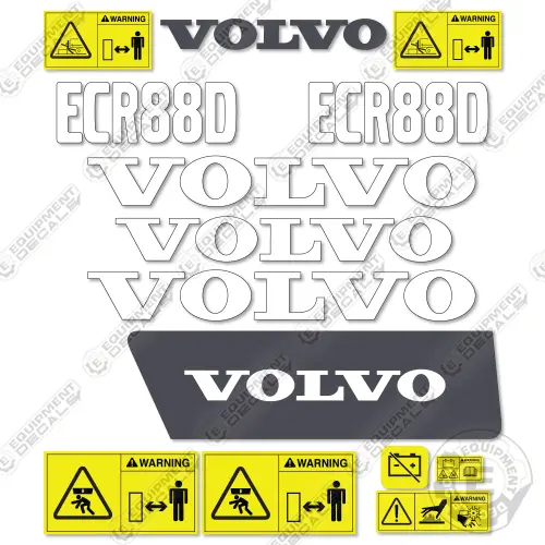 Fits Volvo Ecr88d Decal Kit Excavator 1