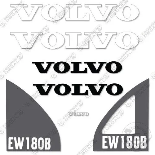Fits Volvo Ew180b Decals Mobile Excavator Equipment Decals 1