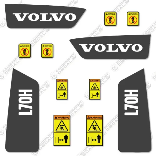 Fits Volvo L70h Decals Wheel Loader Equipment Decals 1