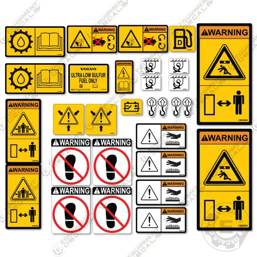 Fits Volvo G Series Warning Decals Wheel Loader 1