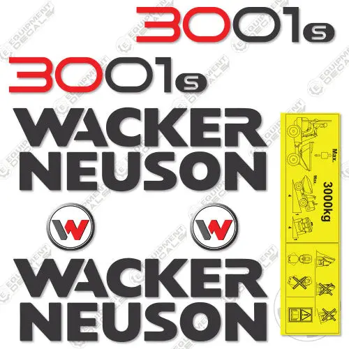 Fits Wacker Neuson 3001S Decal Kit Concrete Dumper 1