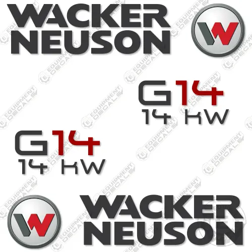 Fits Wacker Neuson G14 Decal Kit Diesel Generator 1