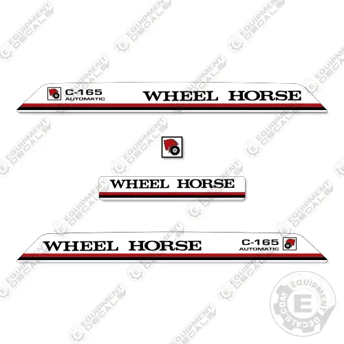 Fits Wheel Horse C-165 Decal Kit Riding Mower 1