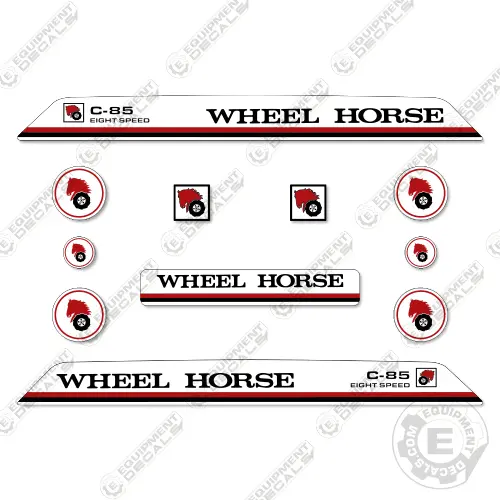 Fits Wheel Horse C-85 Decal Kit Riding Mower 1