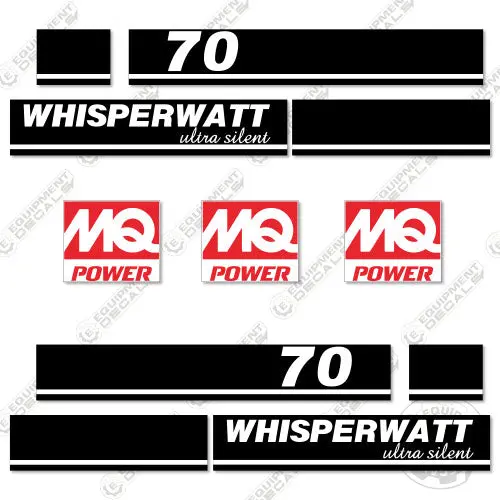 Fits Multiquip Whisperwatt 70 Decal Kit Generator 1