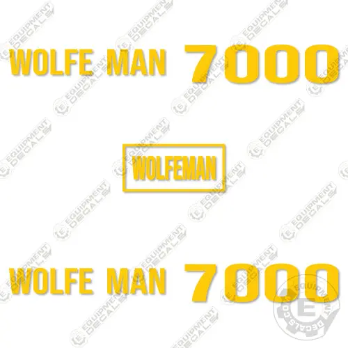 Fits Wolfe Man 7000 Decal Kit Trencher 1