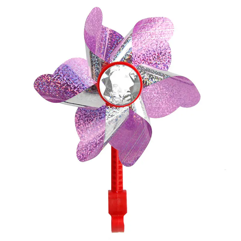 Kids Clip-On Windmill Flower Handlebar Decoration - Purple 1