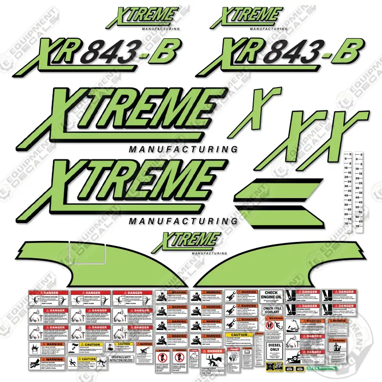 Fits Xtreme Xr843-B Decal Kit Telehandler 1