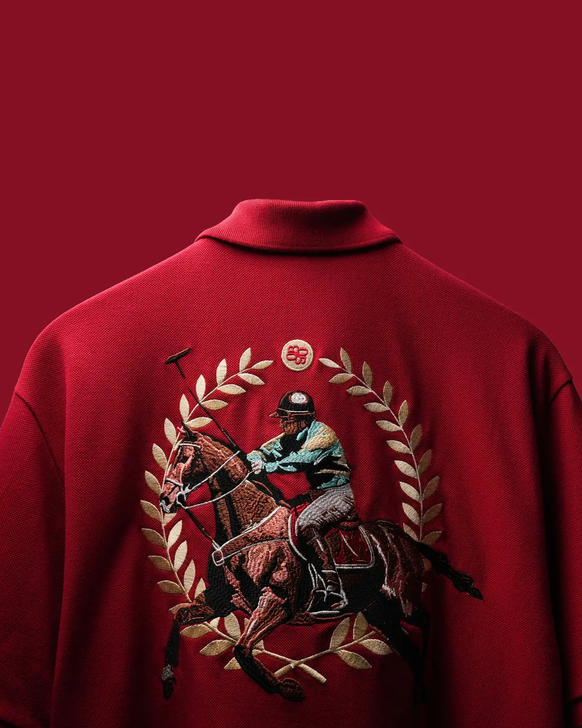 Rush Red Saddle League Polo T-Shirt 1
