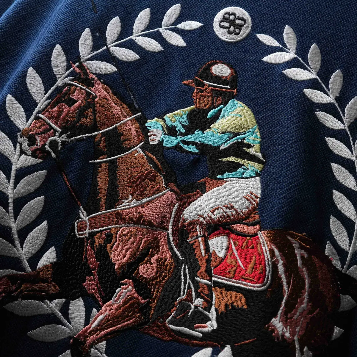 Navy Saddle League Polo T-Shirt 2