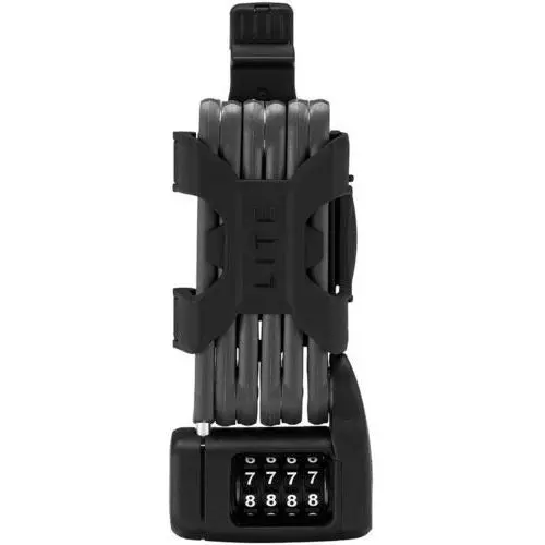 Abus Bordo Lite Mini 6055/60Cm Combination Folding Lock Black W/Frame Bracket 1