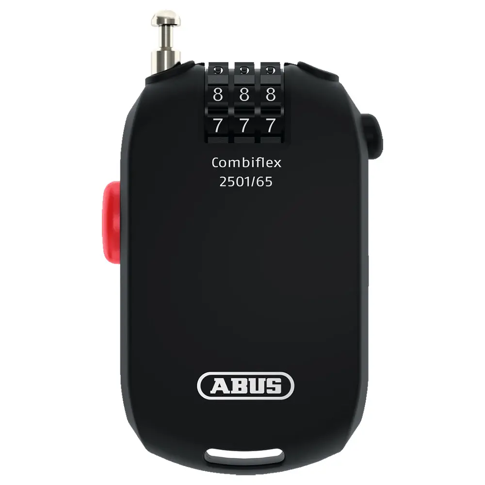 Abus Combiflex 2501/65Cm Retractable Combination Cable Lock 1