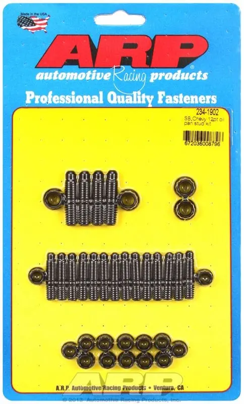 Arp Oil Pan Stud Kit With 12-Point Black Oxide Nuts – High-Strength Fastener Set Ar234-1902 1
