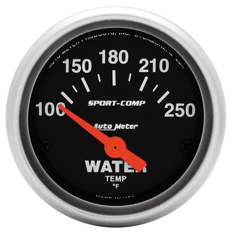 Autometer Sport-Comp Water Temperature Gauge – Au3337, 2-1/16" Dial 1
