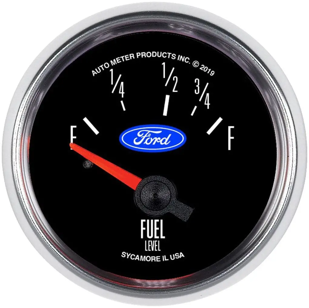 Ford Logo Series Chrome-Finished 2-1/16" Fuel Level Gauge – Au880820 1