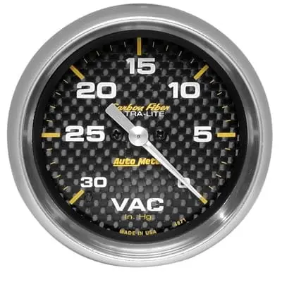 Autometer 4871 Ultra-Lite Analog Gauge With Carbon Fiber Bezel 1