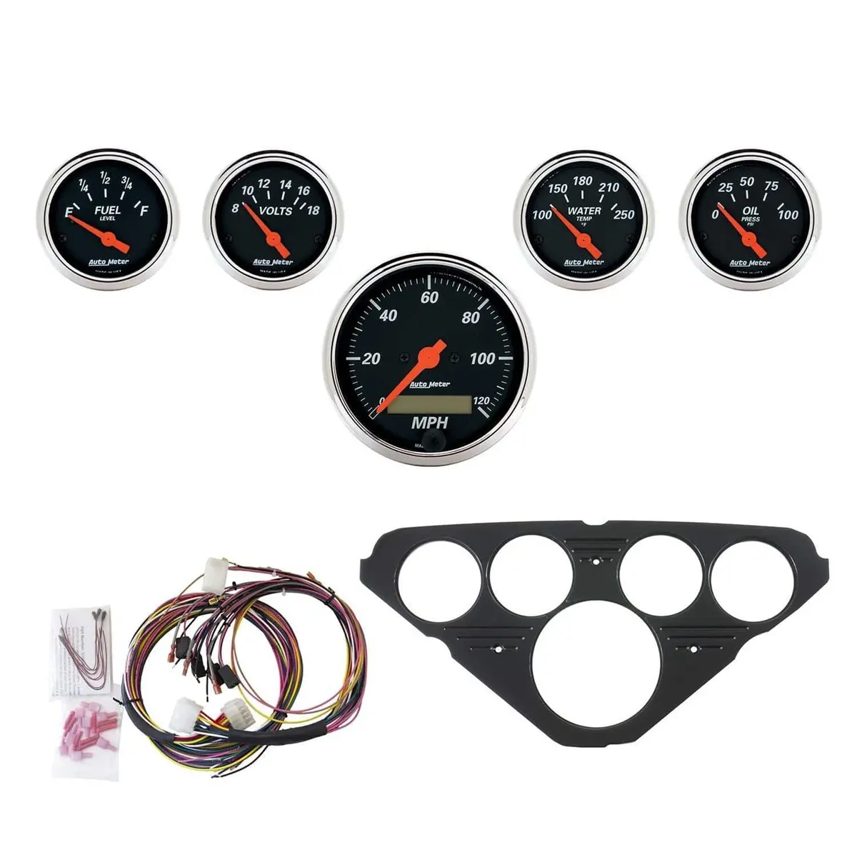 Autometer Designer Black Analog Instrument Cluster – Model 7049-Db 1