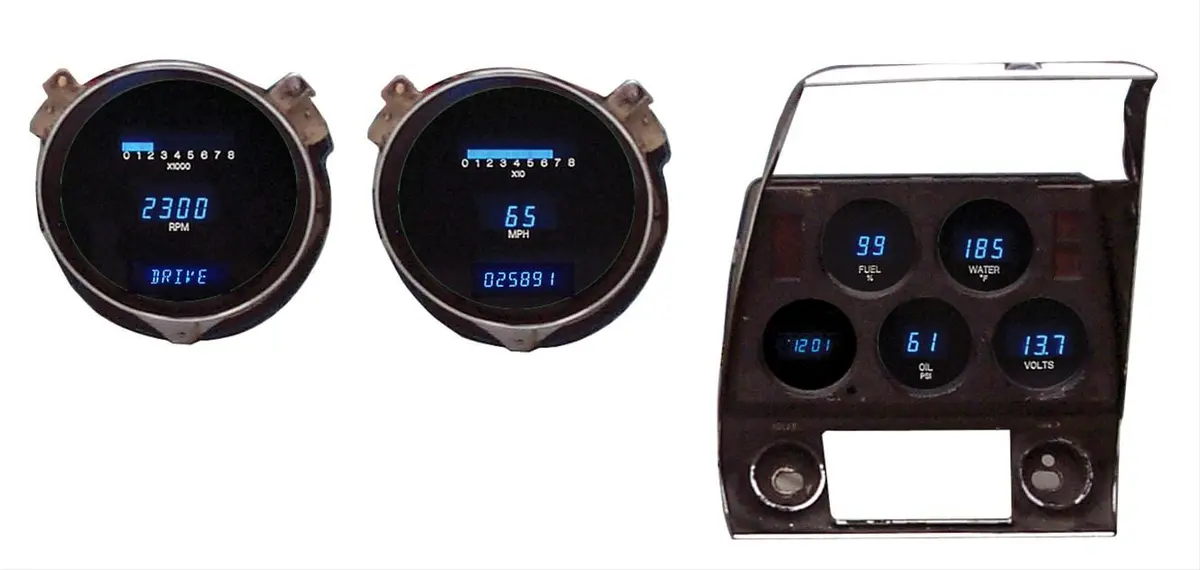 Dakota Digital Vfd3-68C-Vet-B Direct-Fit Digital Gauge Kit 1