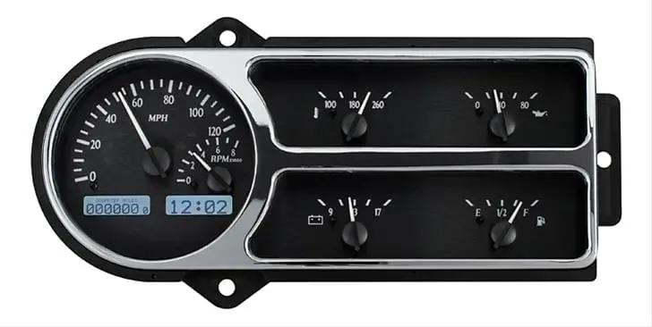 Dakota Digital Vhx Series Direct-Fit Gauge Cluster – Analog Display, Plug-And-Play (Vhx-48F-Pu-S-R) 1