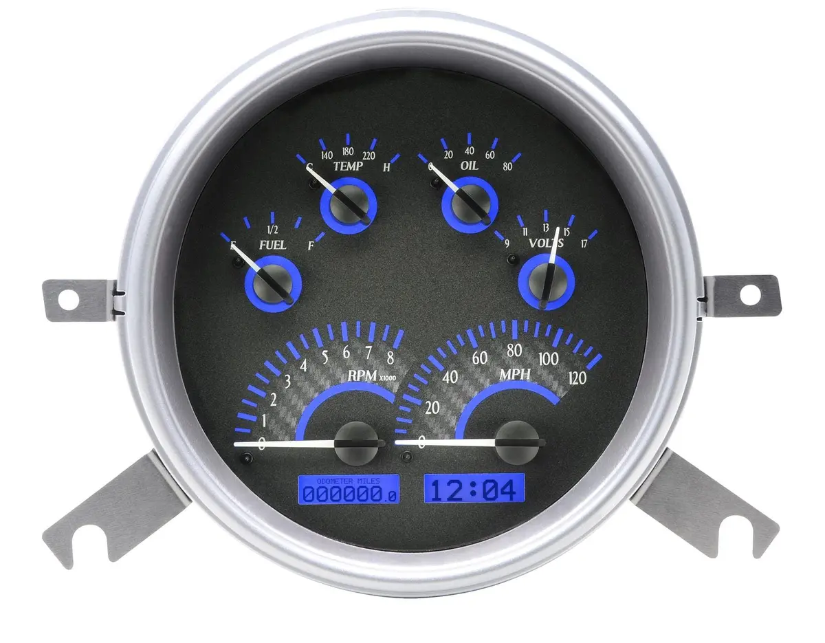Dakota Digital Vhx Direct-Fit Analog Gauge System – Full Cluster, Black Face (Vhx-49C-C-B) 1